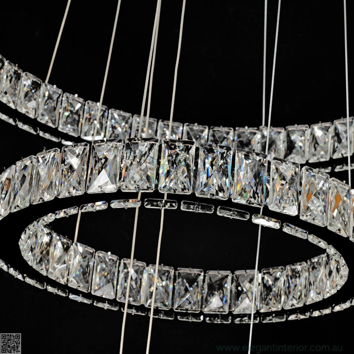 Diana- 3 Ring Crystal Chandlier