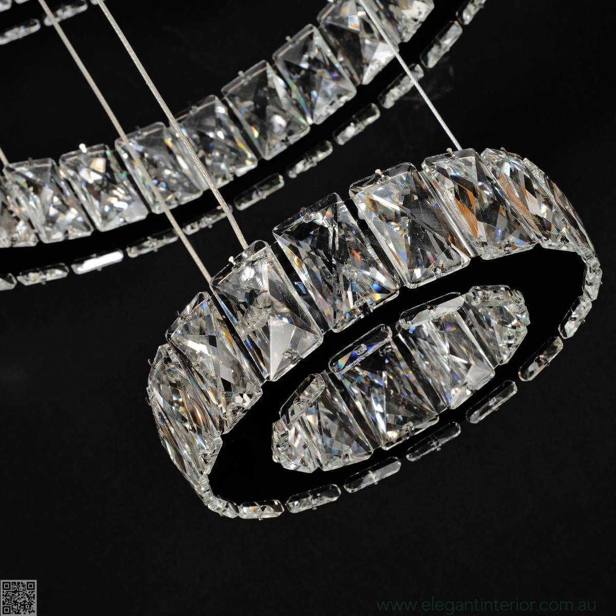 Diana- 3 Ring Crystal Chandlier