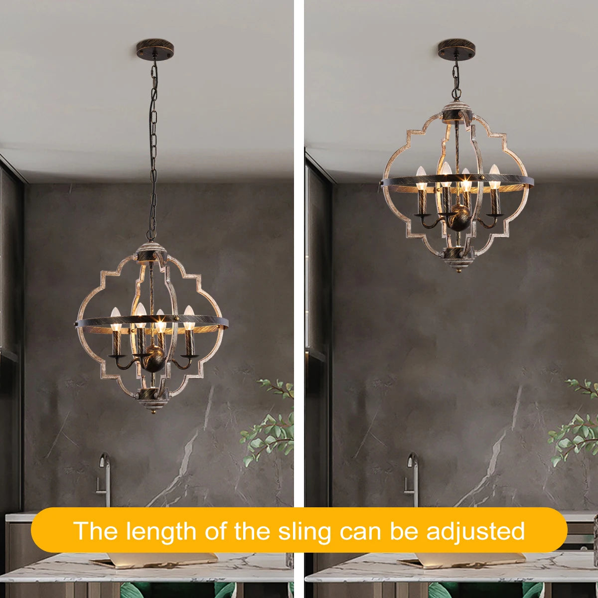 Eoodis Rustic Farmhouse Chandelier