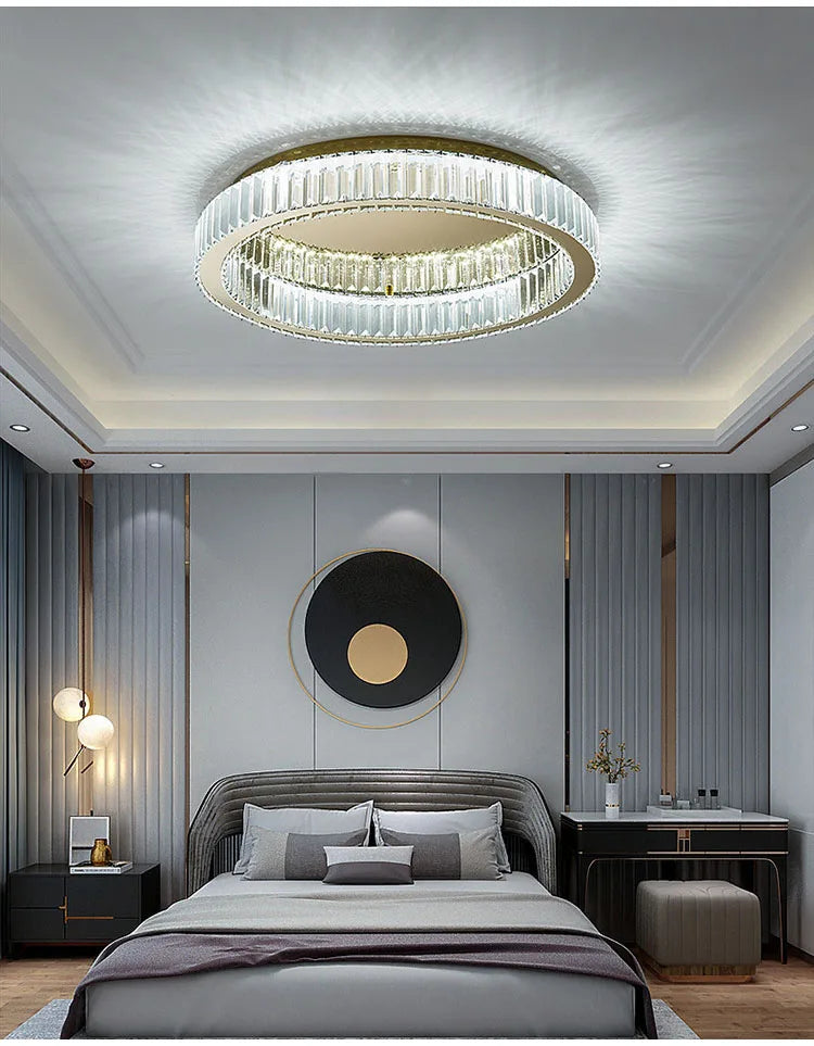 BleakNight™ Modern Crystal Circle Chandelier