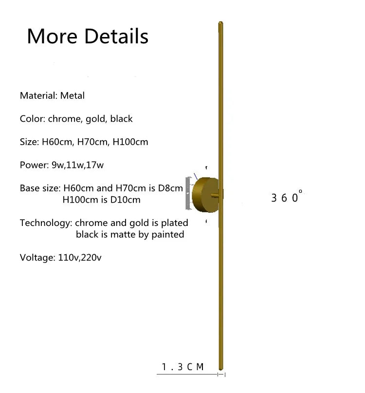 Modern LED Strip Wall Lamp – Minimalist & Elegant Design