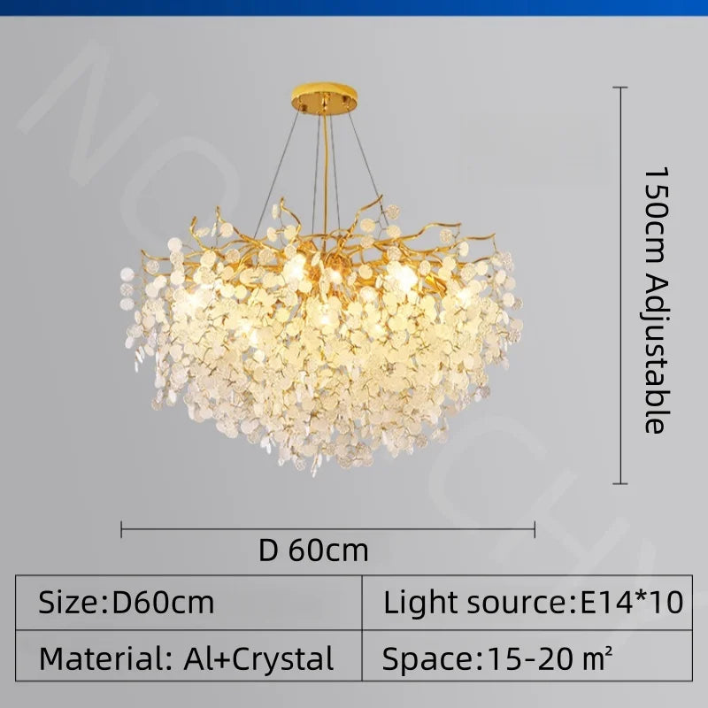 NORMICHY™ Gold Crystal Chandelier
