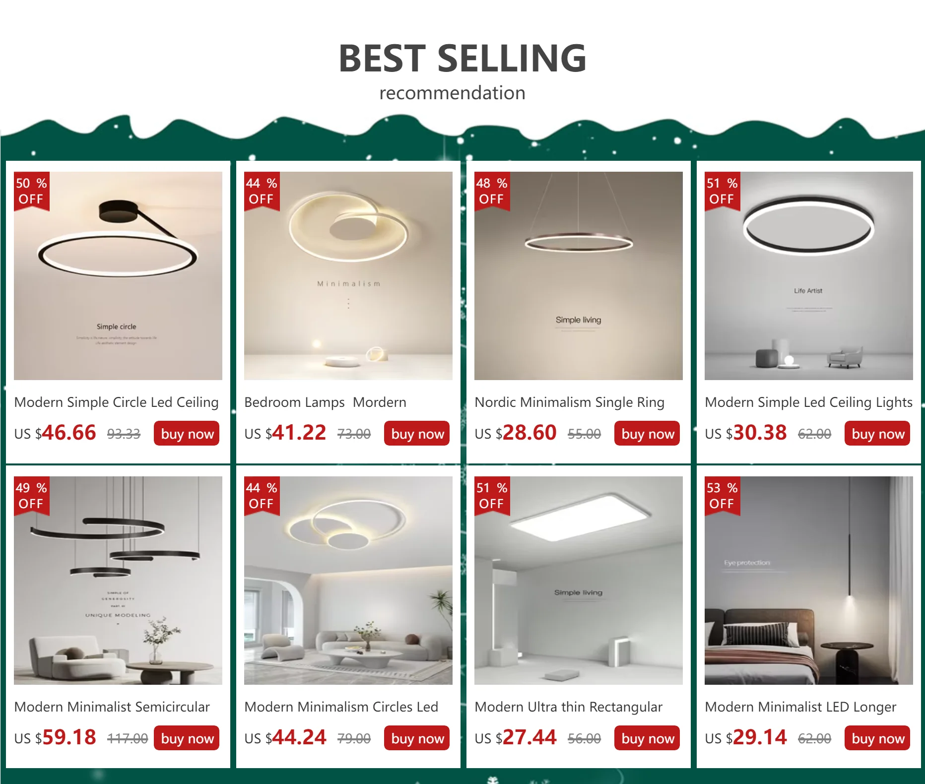 Modern Flush Mount Chandelier