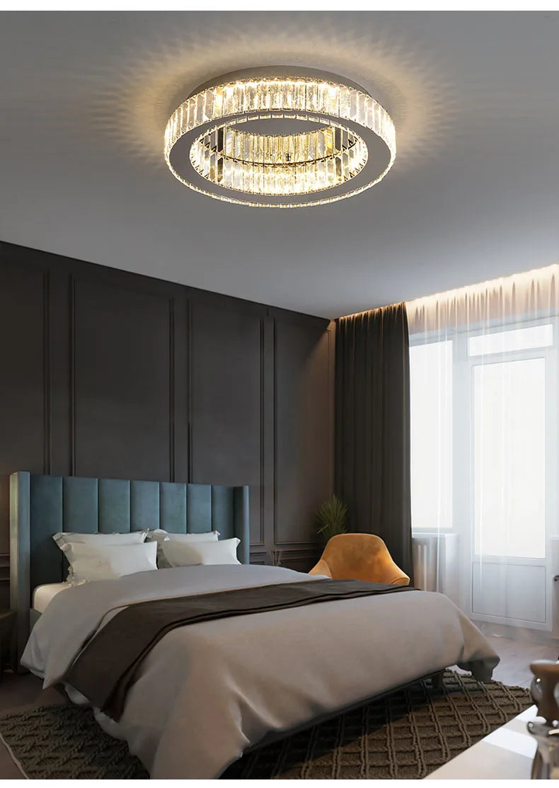 BleakNight™ Modern Crystal Circle Chandelier