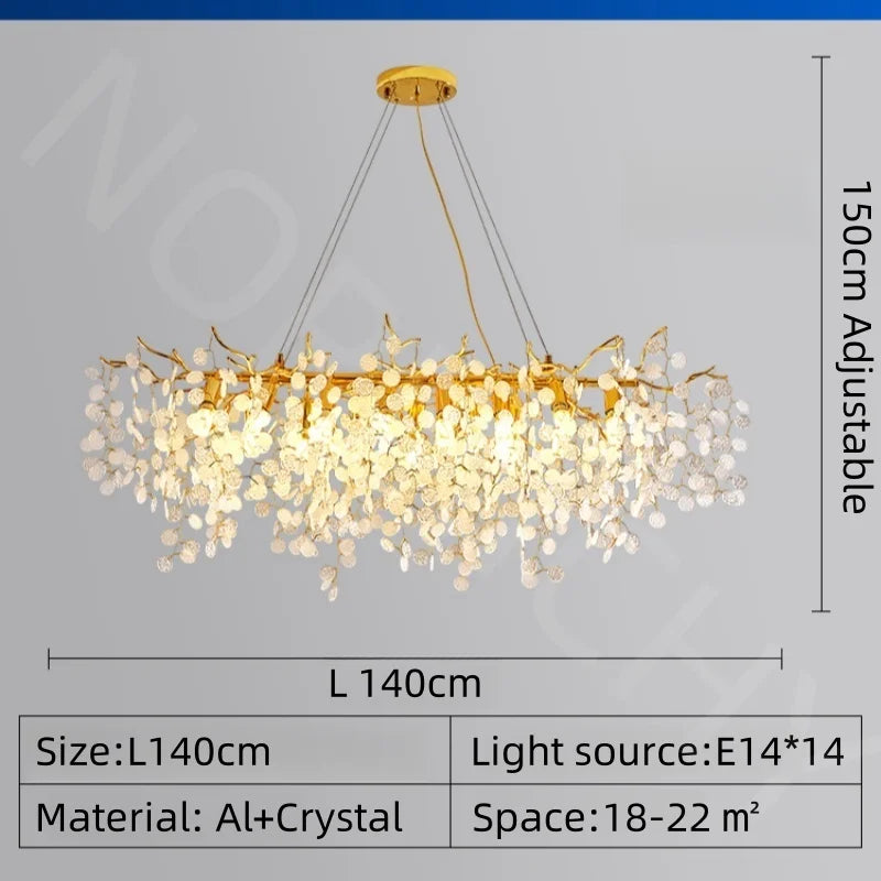 NORMICHY™ Gold Crystal Chandelier