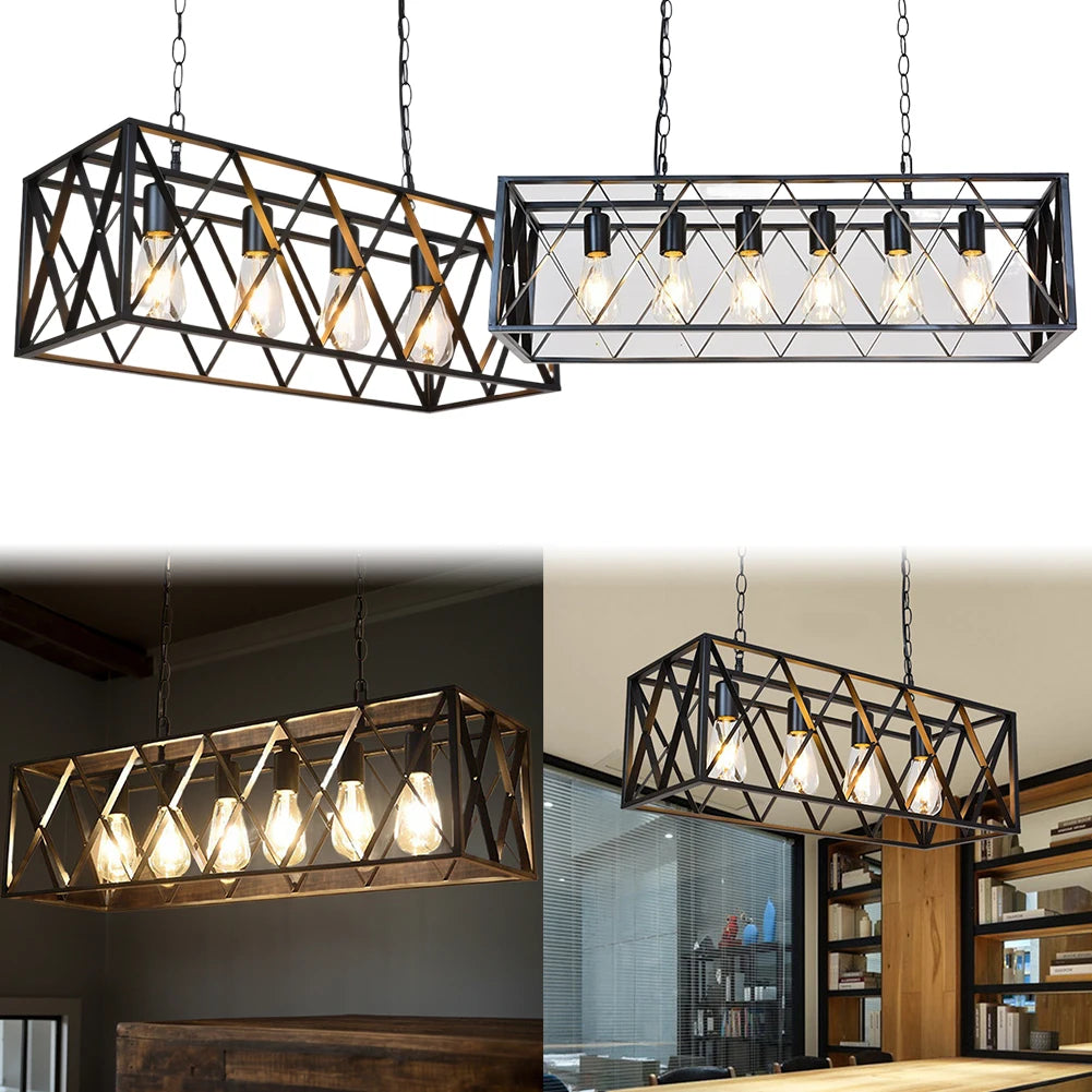 JOCESTYLE Black Farmhouse Kitchen Island Light