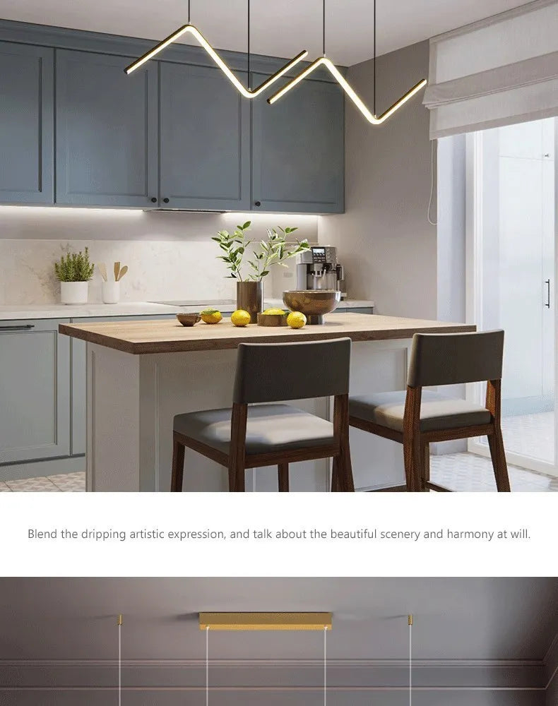Modern Z-Shape Pendant Light