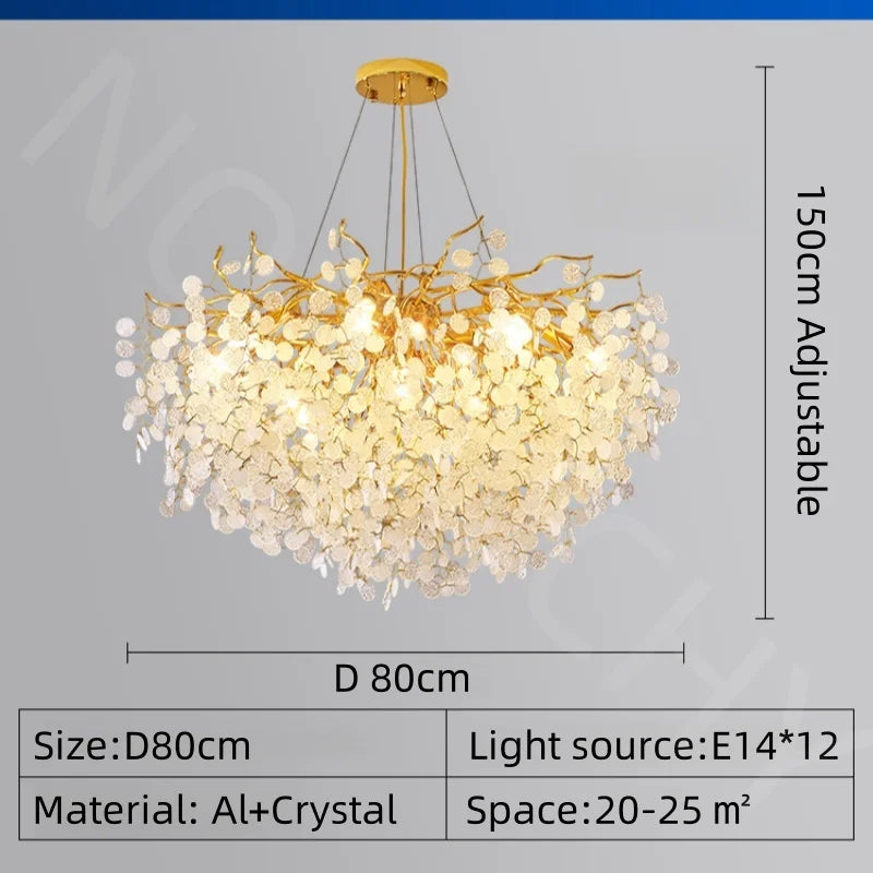 NORMICHY™ Gold Crystal Chandelier