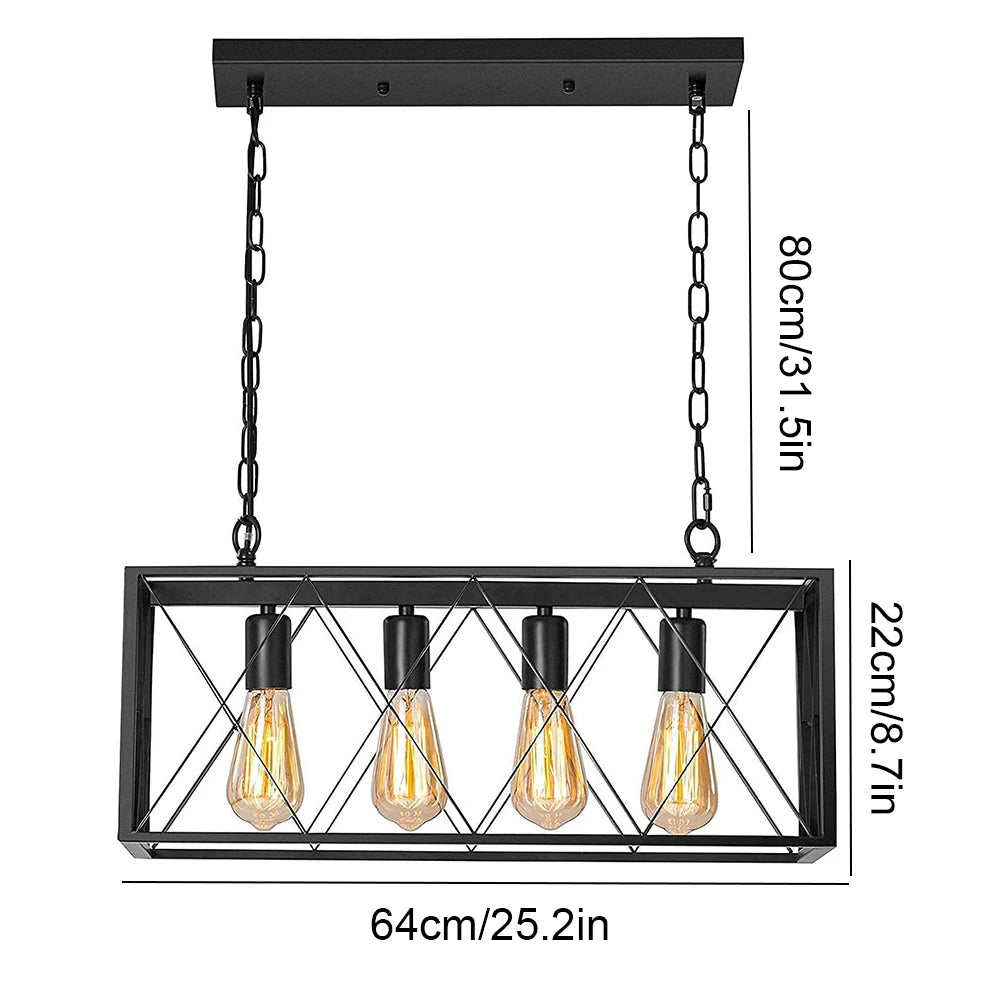 JOCESTYLE Black Farmhouse Kitchen Island Light