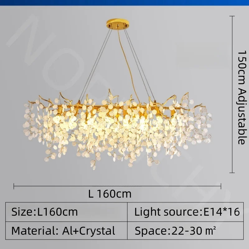 NORMICHY™ Gold Crystal Chandelier