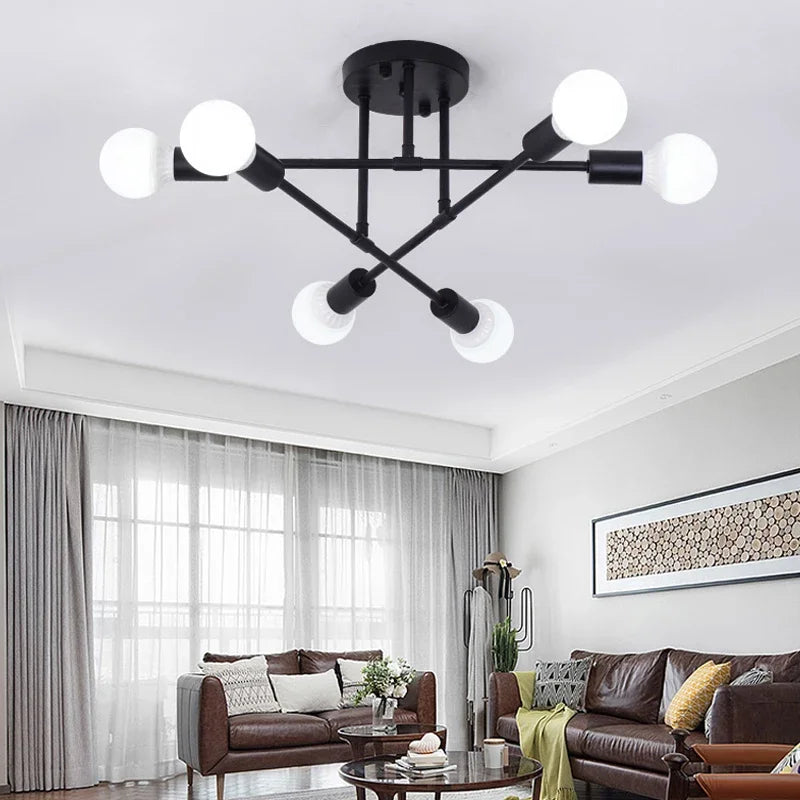 BEIOUGONGJIANG Stylish Iron Chandeliers