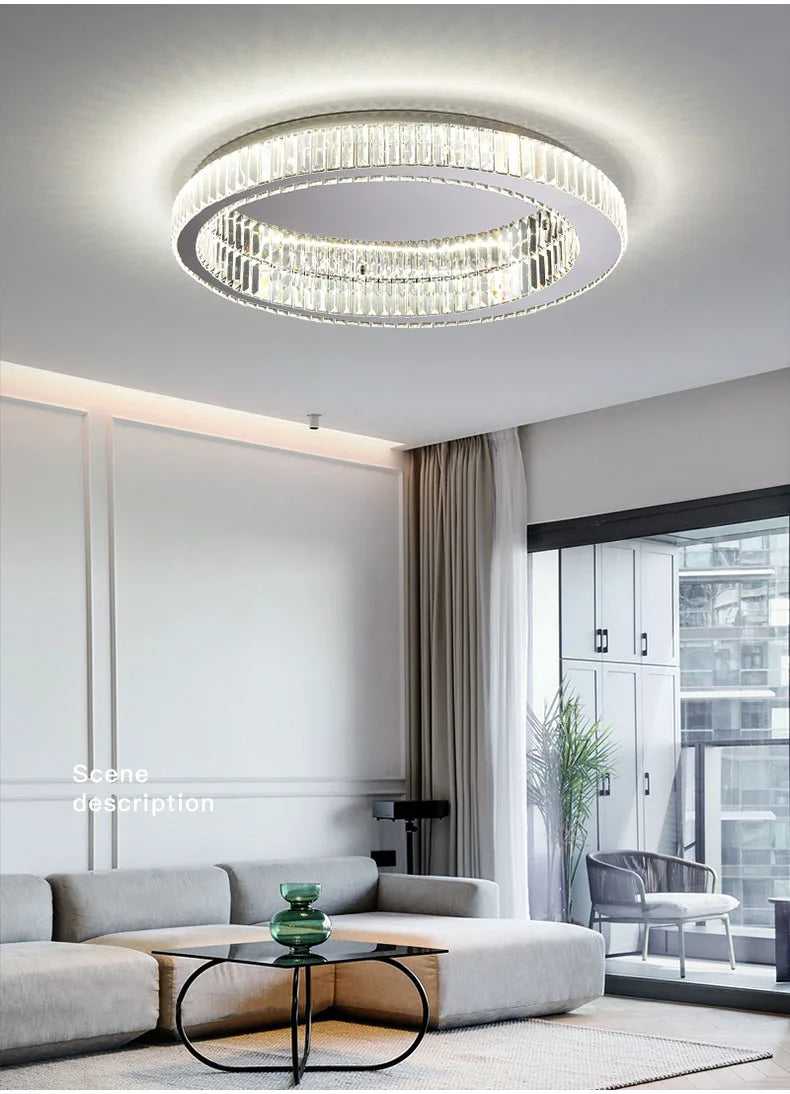 BleakNight™ Modern Crystal Circle Chandelier