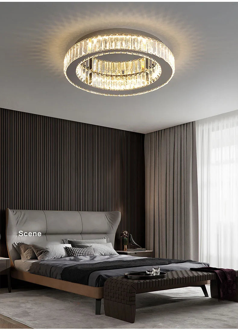 BleakNight™ Modern Crystal Circle Chandelier