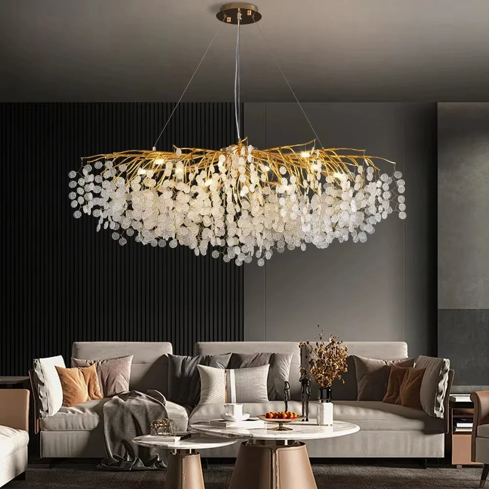 NORMICHY™ Gold Crystal Chandelier
