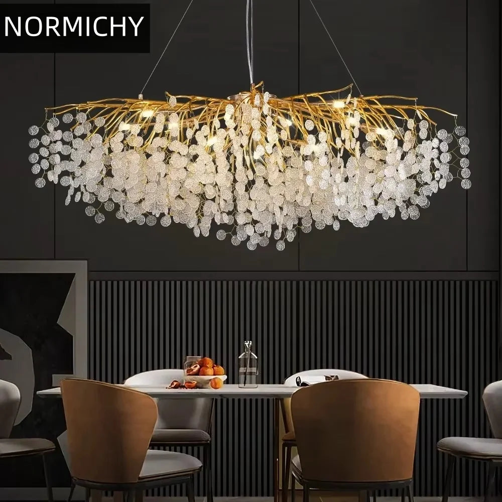 NORMICHY™ Gold Crystal Chandelier