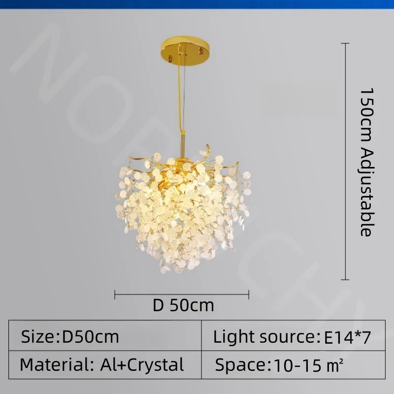 NORMICHY™ Gold Crystal Chandelier