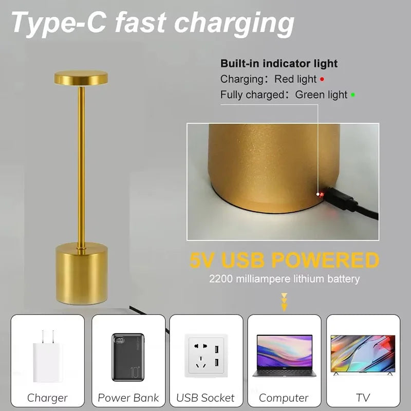 LumoGlow™ Touch LED Table Lamp