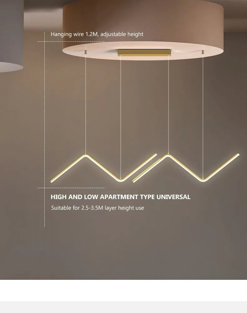 Modern Z-Shape Pendant Light