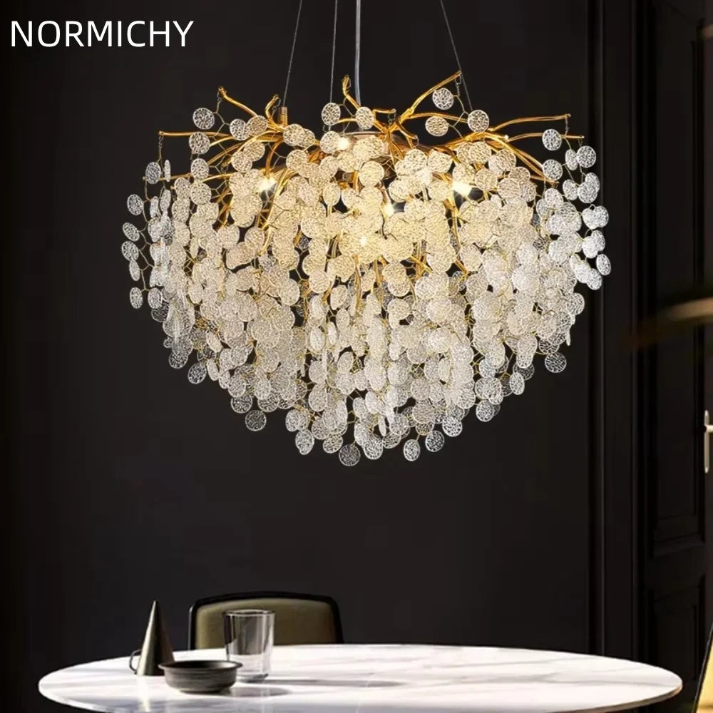 NORMICHY™ Gold Crystal Chandelier