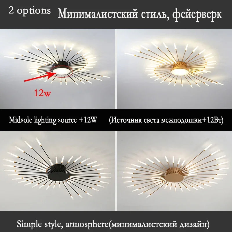 DUTRIEUX Firework Shape Ceiling Lamp