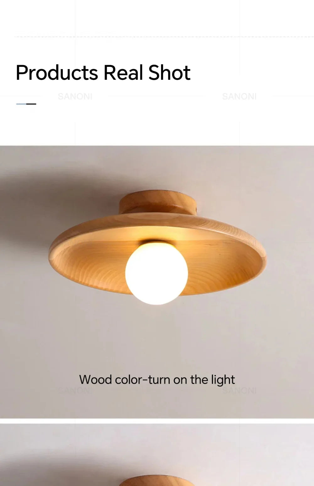 Sanoni™ Modern Solid Wood Ceiling Light