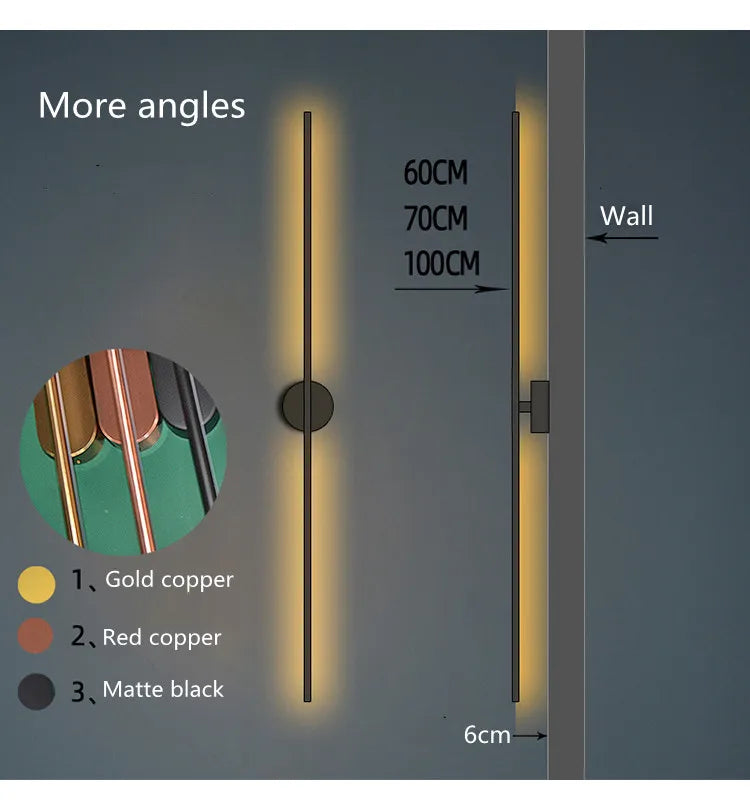 Modern LED Strip Wall Lamp – Minimalist & Elegant Design