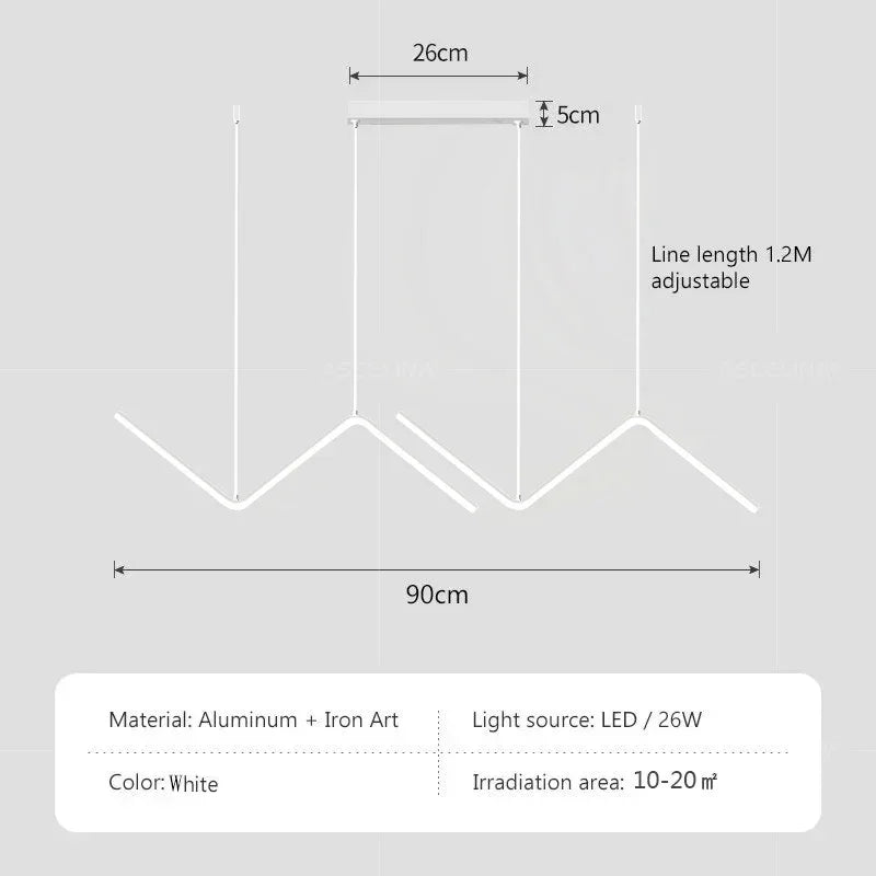 Modern Z-Shape Pendant Light