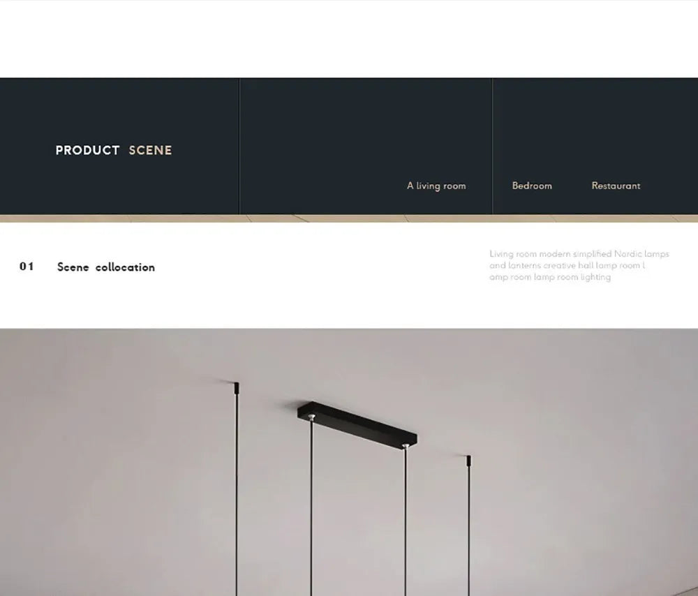 Modern Z-Shape Pendant Light