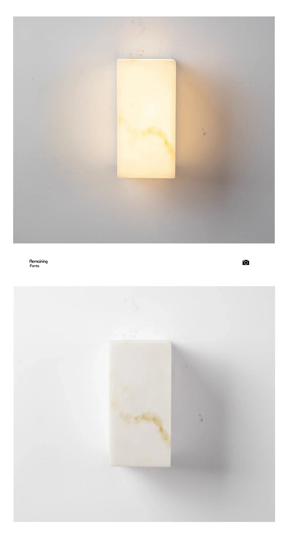 Dimmable LED Marble Cube Wall Light – Waterproof & Elegant Design