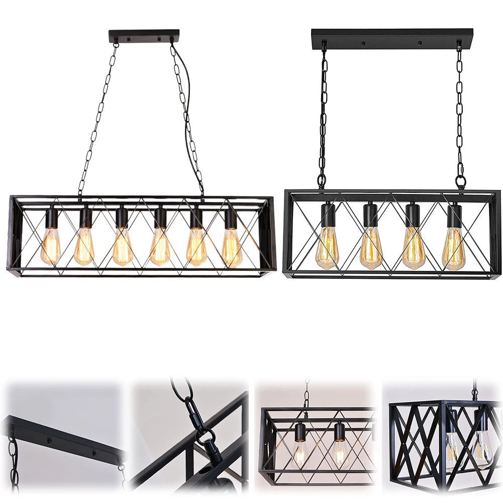 JOCESTYLE Black Farmhouse Kitchen Island Light