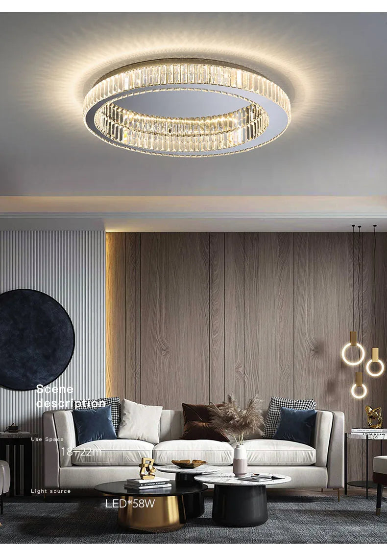 BleakNight™ Modern Crystal Circle Chandelier