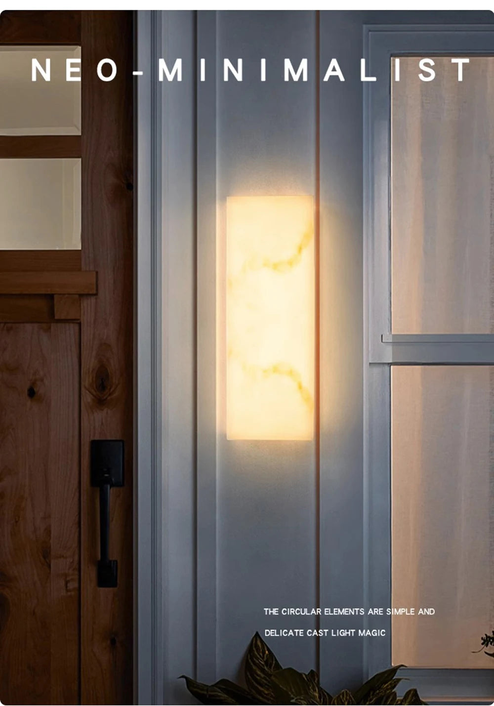 Dimmable LED Marble Cube Wall Light – Waterproof & Elegant Design