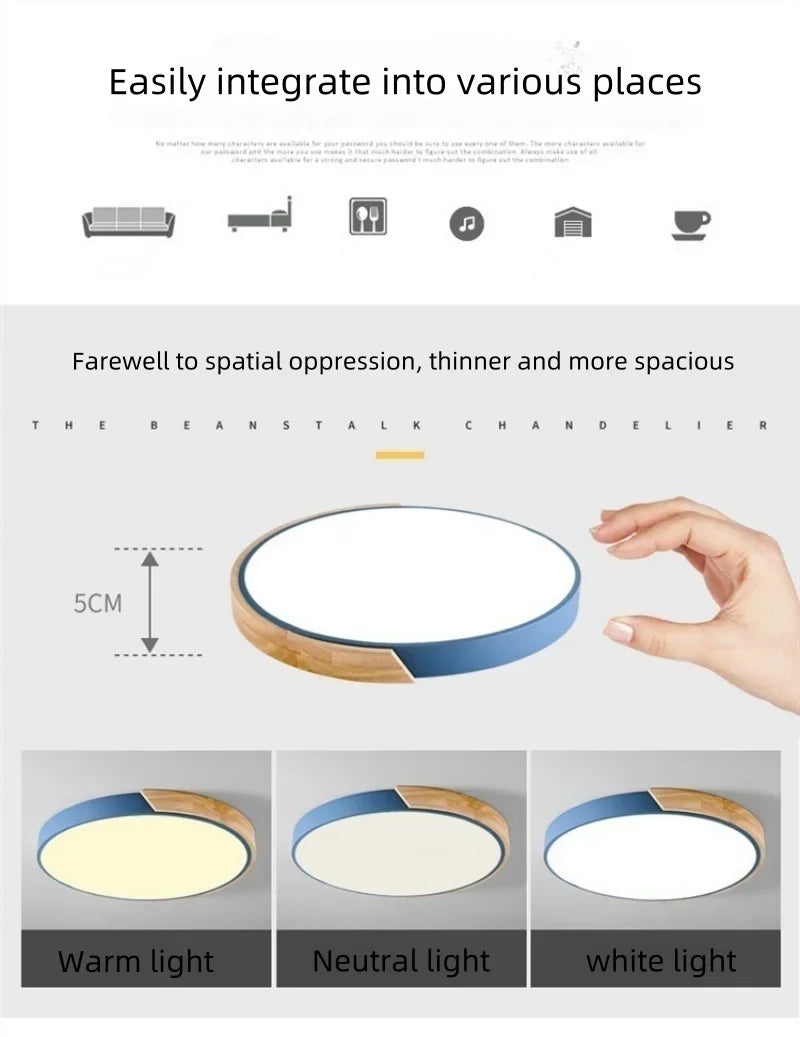 OTELEI MacaGlow™ Nordic LED Ceiling Light
