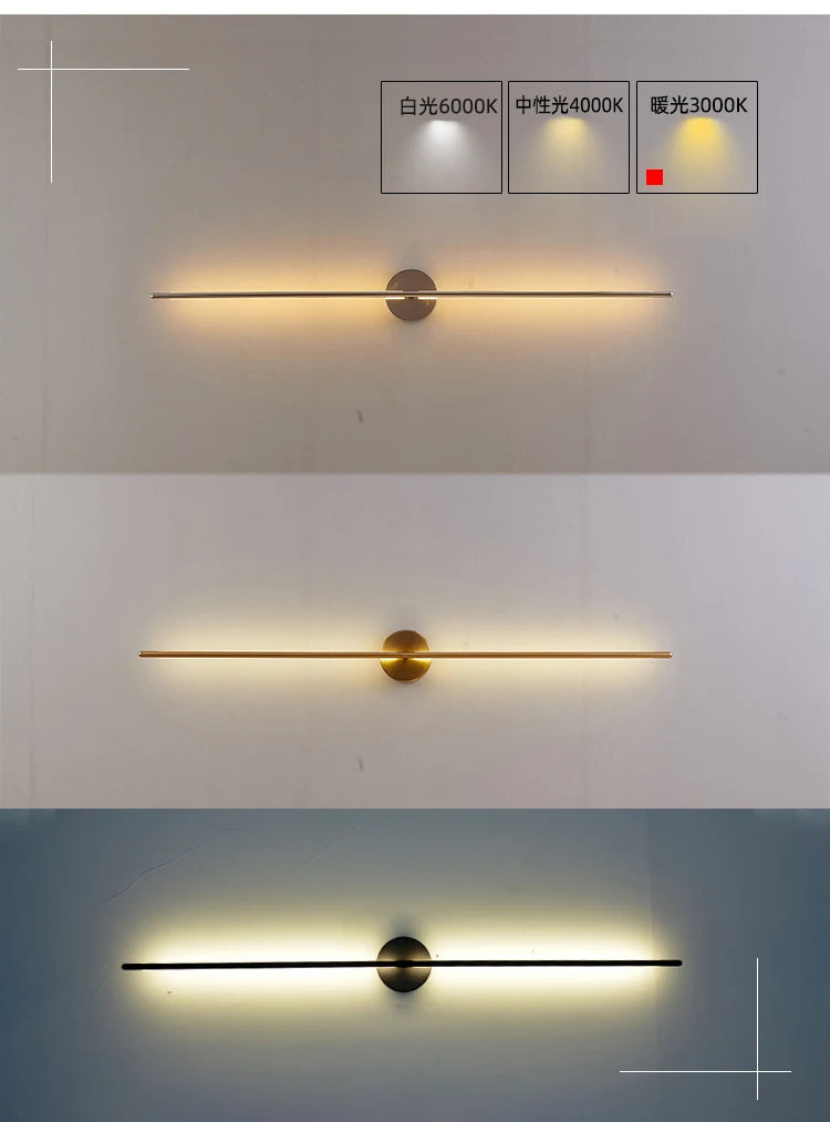 Modern LED Strip Wall Lamp – Minimalist & Elegant Design