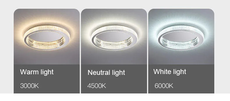 BleakNight™ Modern Crystal Circle Chandelier