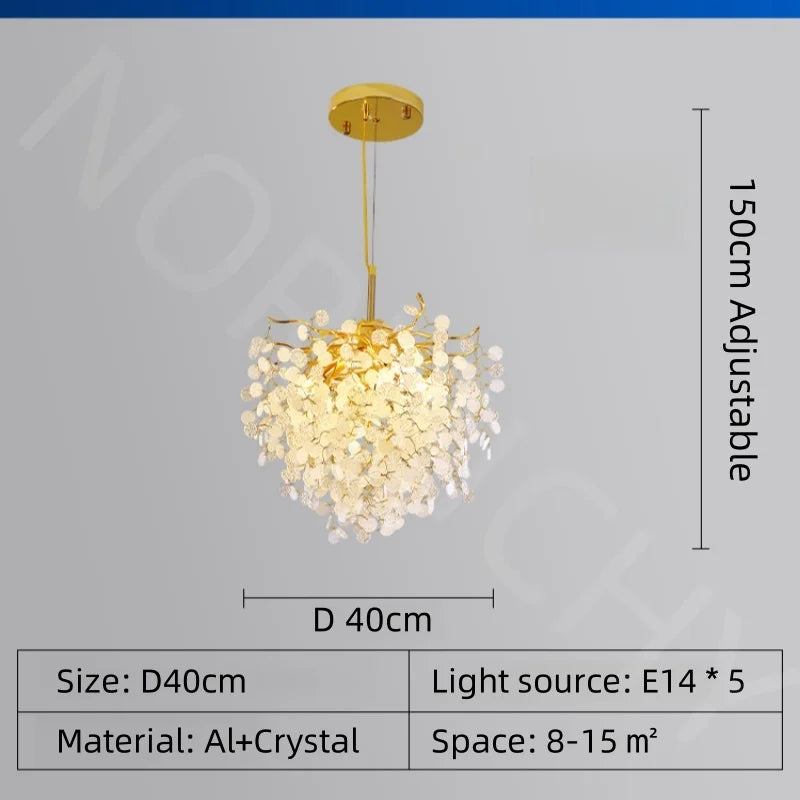 NORMICHY™ Gold Crystal Chandelier