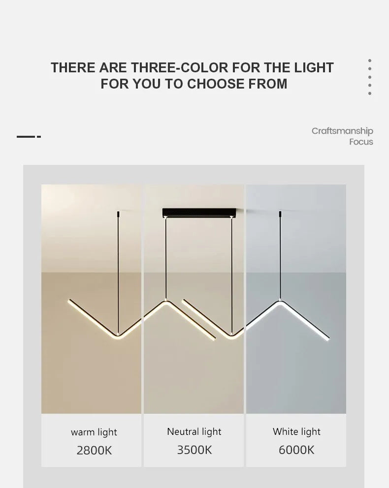 Modern Z-Shape Pendant Light