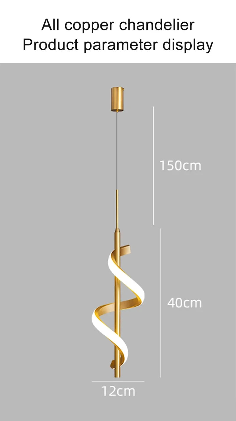 Modern Copper Pendant Lamp