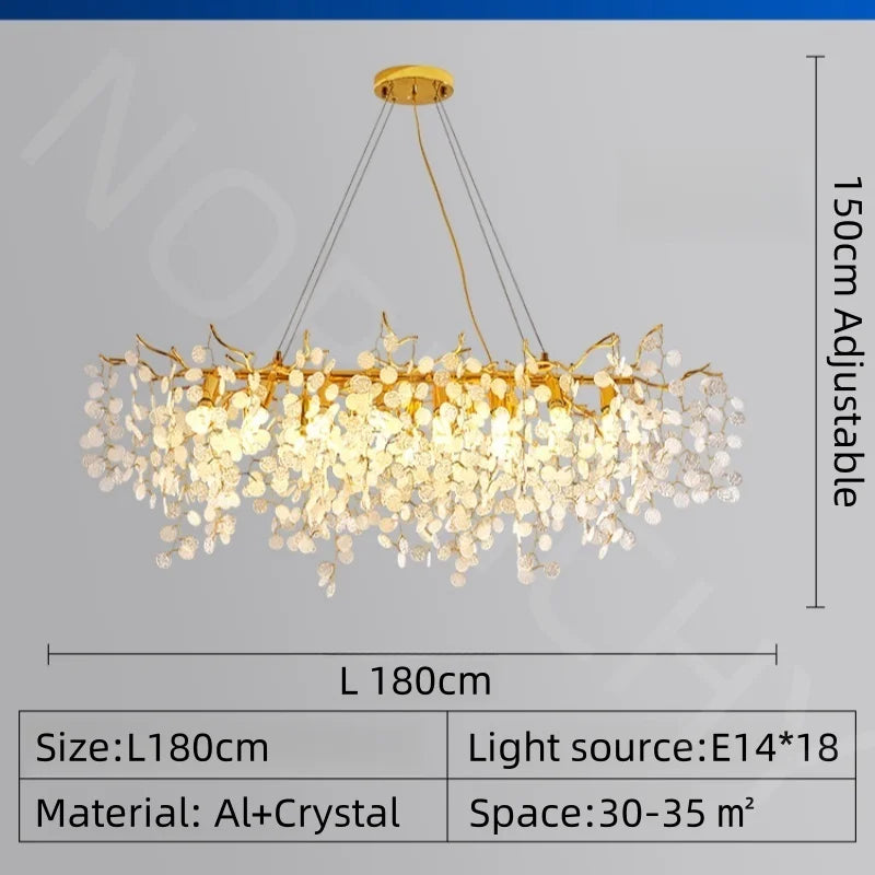 NORMICHY™ Gold Crystal Chandelier