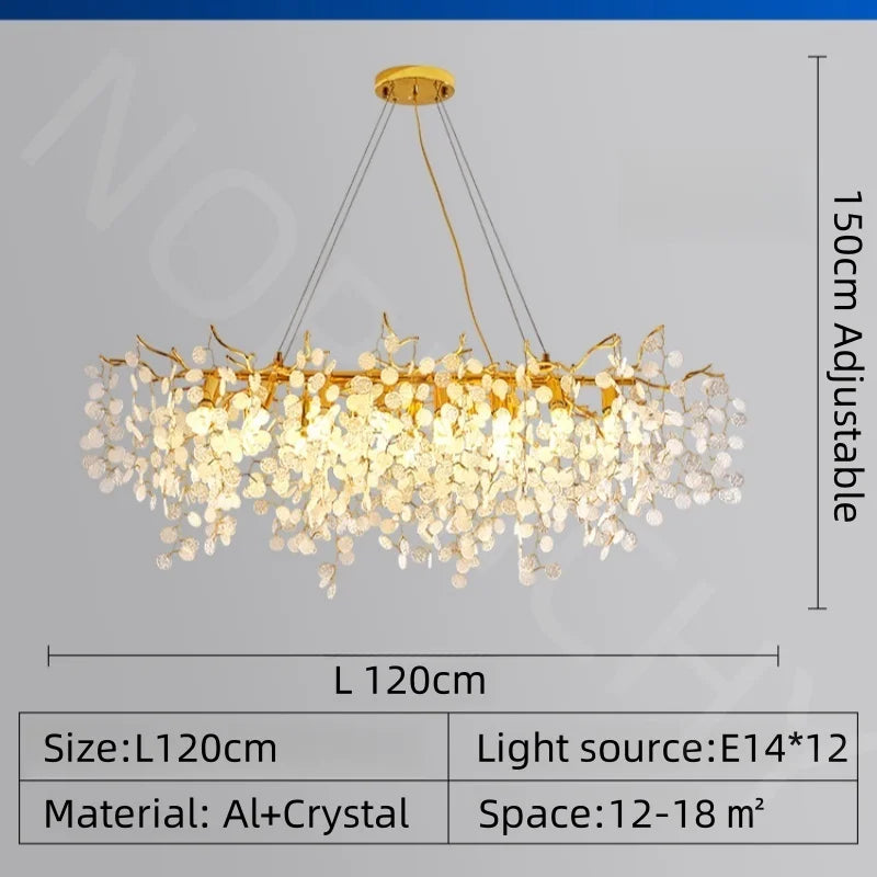 NORMICHY™ Gold Crystal Chandelier