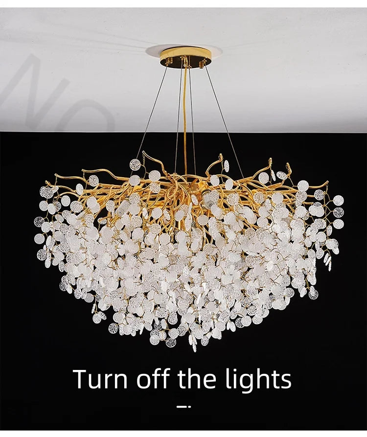 NORMICHY™ Gold Crystal Chandelier