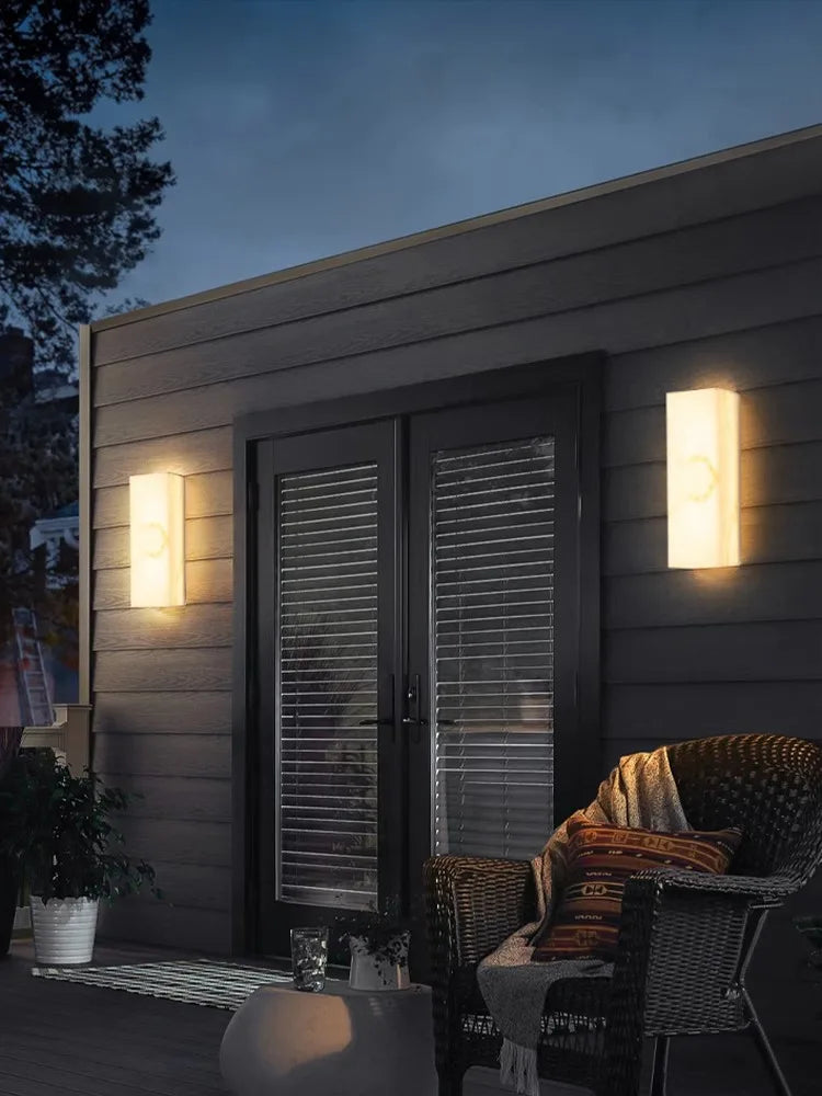 Dimmable LED Marble Cube Wall Light – Waterproof & Elegant Design